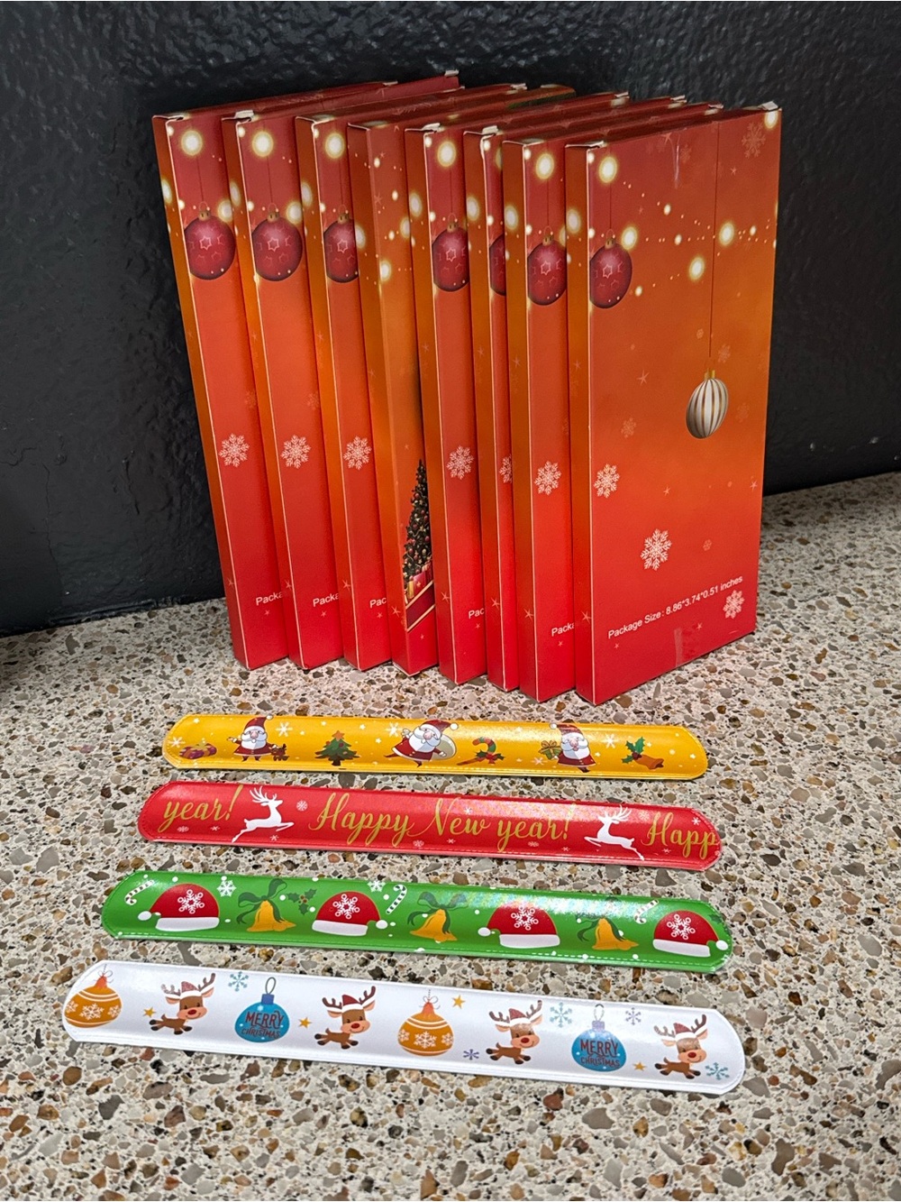 Holiday Snap Bracelet Pack - Festive Red, Green, Yellow, White Designs